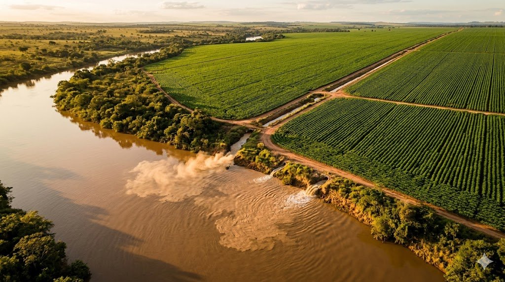 Quando o Agro Envenena a Própria Fonte — Rios do Brasil Central